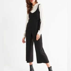 UO Side Tie Black Culotte Jumpsuit